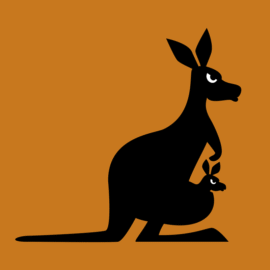 Angry Animals: Kangaroo design by VrijFormaat