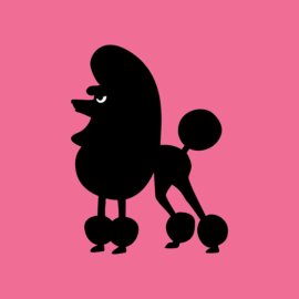 Angry Animals - french poodle design by VrijFormaat