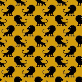 angry animals - lion pattern by VrijFormaat