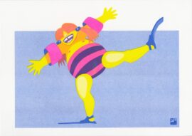 risograph print At the Beach - Happy Flippers ©VrijFormaat