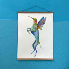 Humming hound / 60 x 80 cm