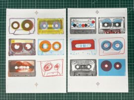 'onversneden' risoprints <br >Playing with Tapes / 21 x 29,7 cm